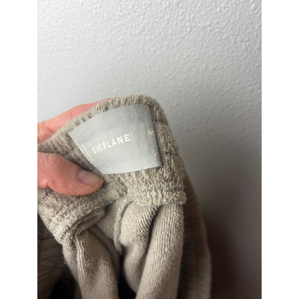 Everlane Athletic Shorts M Beige Terry Cloth casual preppy spring vacation - Picture 5 of 6